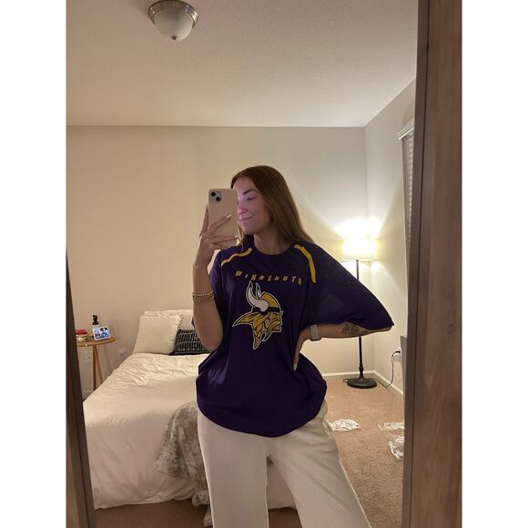 NFL Men's Majestic Minnesota Vikings DriFit Shirt- Large - Picture 1 of 5